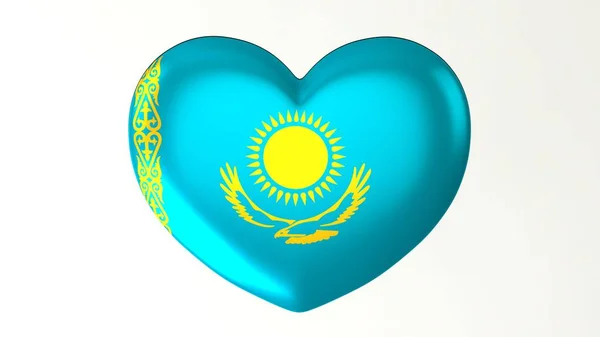 모양의 렌더링 플래그 카자흐스탄 — 스톡 사진
