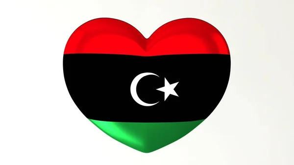 모양의 렌더링 플래그 리비아를 — 스톡 사진