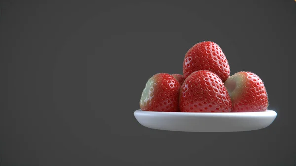 Çileği Demet katı arka plan üzerinde izole