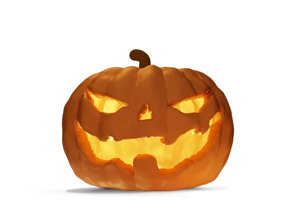 Halloween Kürbis Böses Gesicht Illustration — Stockfoto