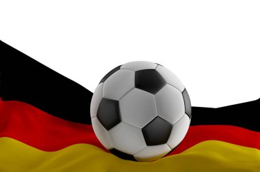 3d-illüstrasyon izole Almanya bayrağı ile futbol topu