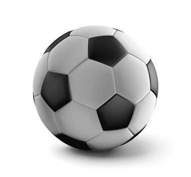 futbol topu 3d-illüstrasyon izole