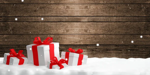 Noel hediye kutuları 3d-illüstrasyon