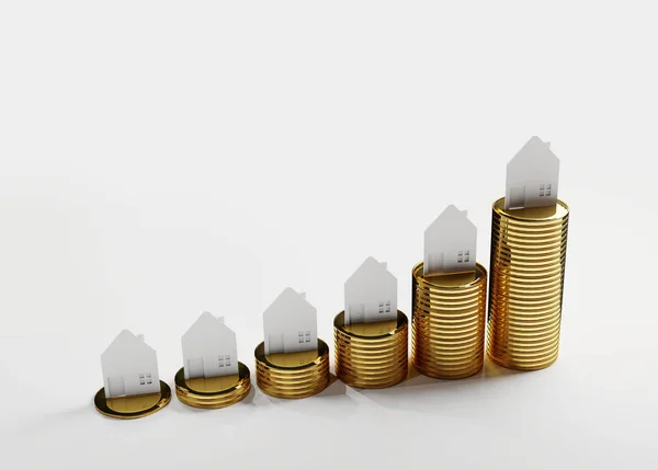 ev 3d-illüstrasyon artırmak