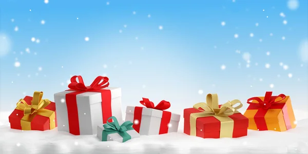 Christmas Gifts Boxes Illustration Royalty Free Stock Images