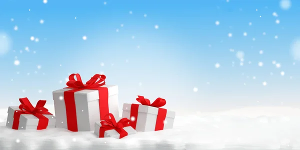 Weihnachtsgeschenkboxen Illustration lizenzfreie Stockfotos
