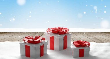 arka plan 3d-illüstrasyon Noel hediyeleri