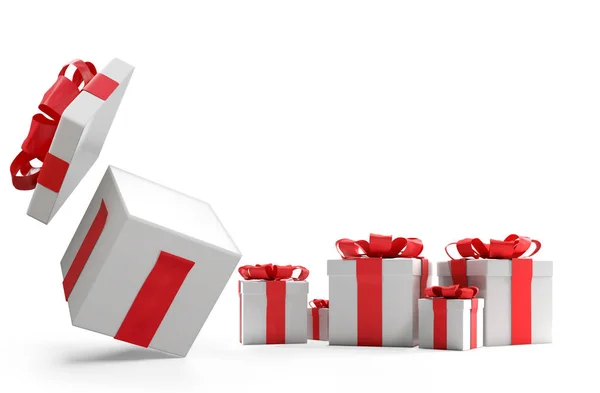 3d-illüstrasyon Noel hediyeleri