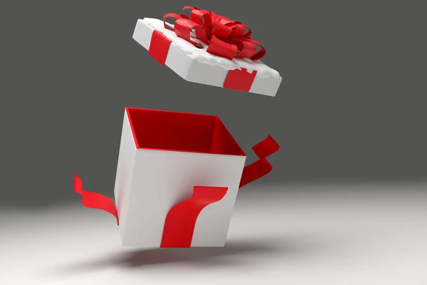 Noel sürpriz mevcut kar 3d çizim ile açın