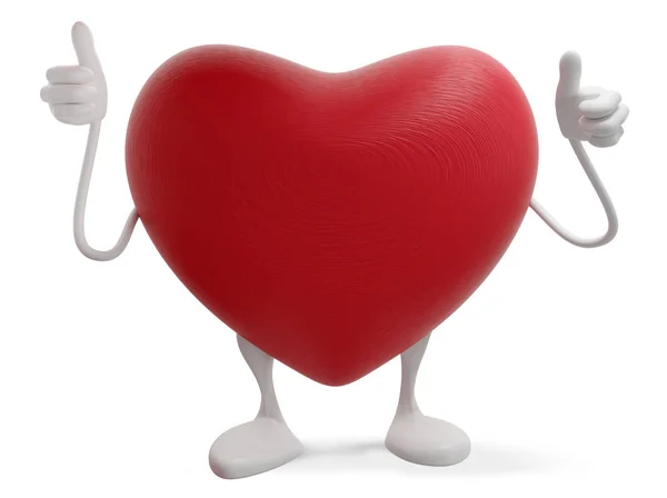 Heart Symbol Thumbs Illustration — Stock Photo, Image