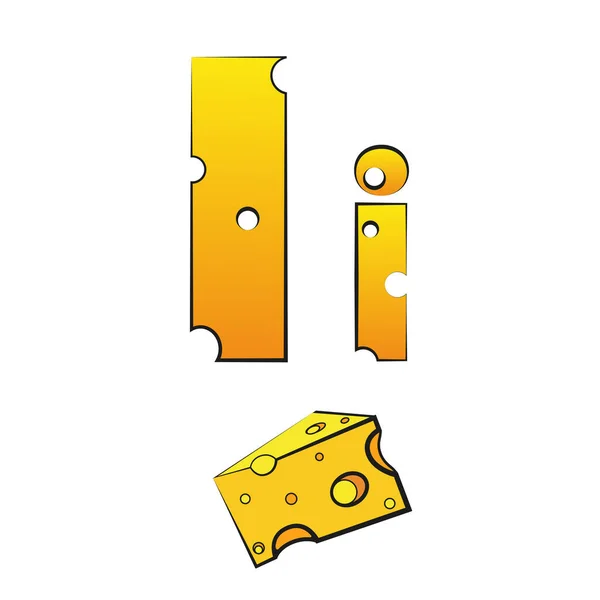 Ben, İsviçre vektör alfabesi Peynir, Vektör Simgeler beyaz izole yapılmış