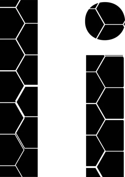 Honeycombs basit vektör alfabe, beyaz izole vektör simgeleri-i