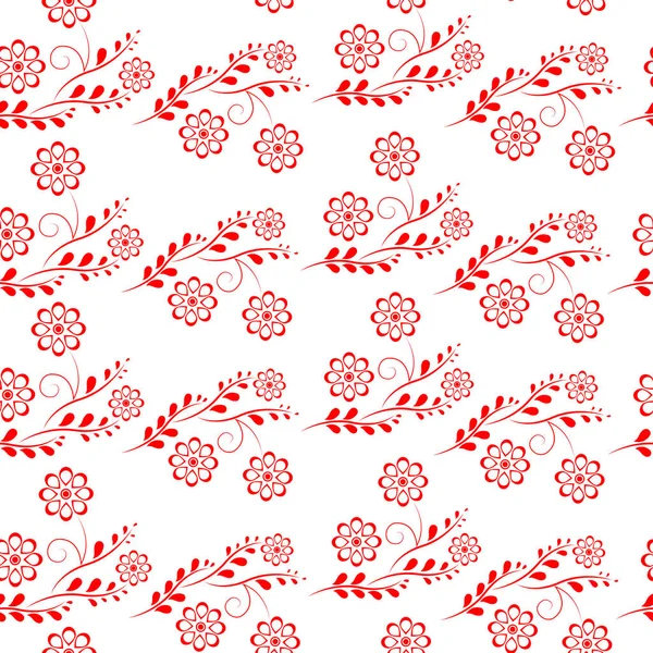 Desen sevimli Vintage çiçek tatil kartları seti. çiçekler ve yaprakları ile 8 şekil. Tebrik için güzel kırmızı/beyaz arka plan kartları, davetiye