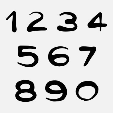 Vektör toplama numaraları yazılı kaliteli sokak sanatı tarzı el