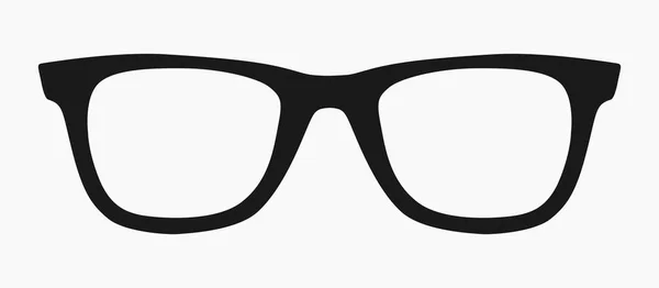 Beyaz Arka Plan Üzerinde Izole Hipster Inek Tarzı Siyah Gözlük — Stok Vektör