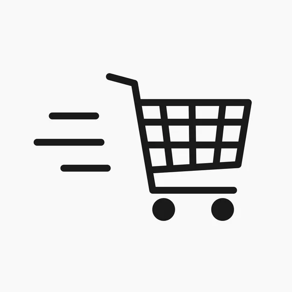 Logotipo Ilustración Vectorial Icono Carrito Compras Aislado Sobre Fondo Blanco — Archivo Imágenes Vectoriales