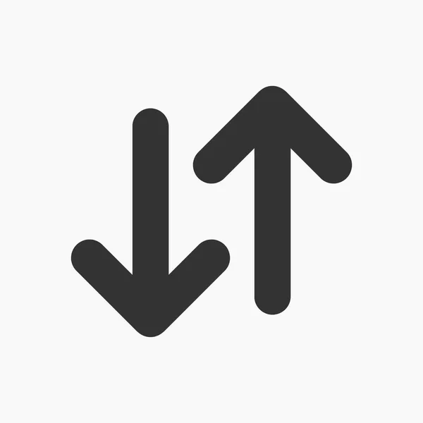Vektorové Logo Jednoduché Základní Styl Dva Šípy Opačných Směrech Nahoru — Stockový vektor