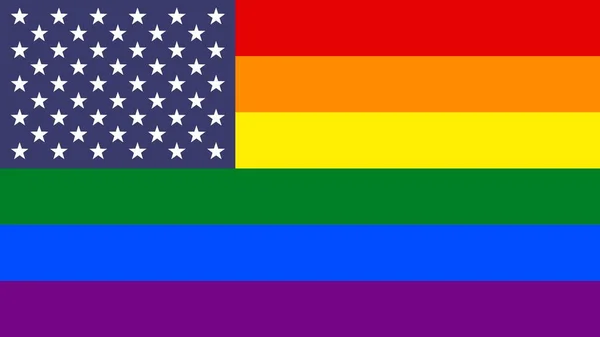 Illustrazione Vettoriale Alta Qualità Della Bandiera Gay Lesbica Arcobaleno Movimento — Vettoriale Stock