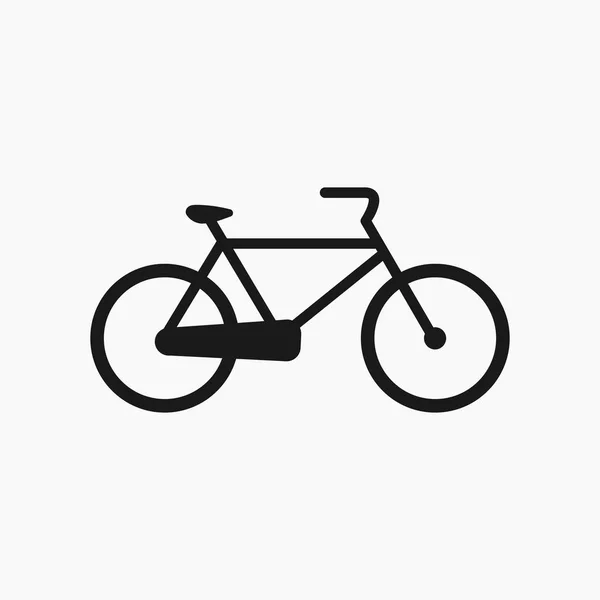 Vector Plano Ilustración Estilo Simple Una Silueta Icono Bicicleta Aislado — Vector de stock