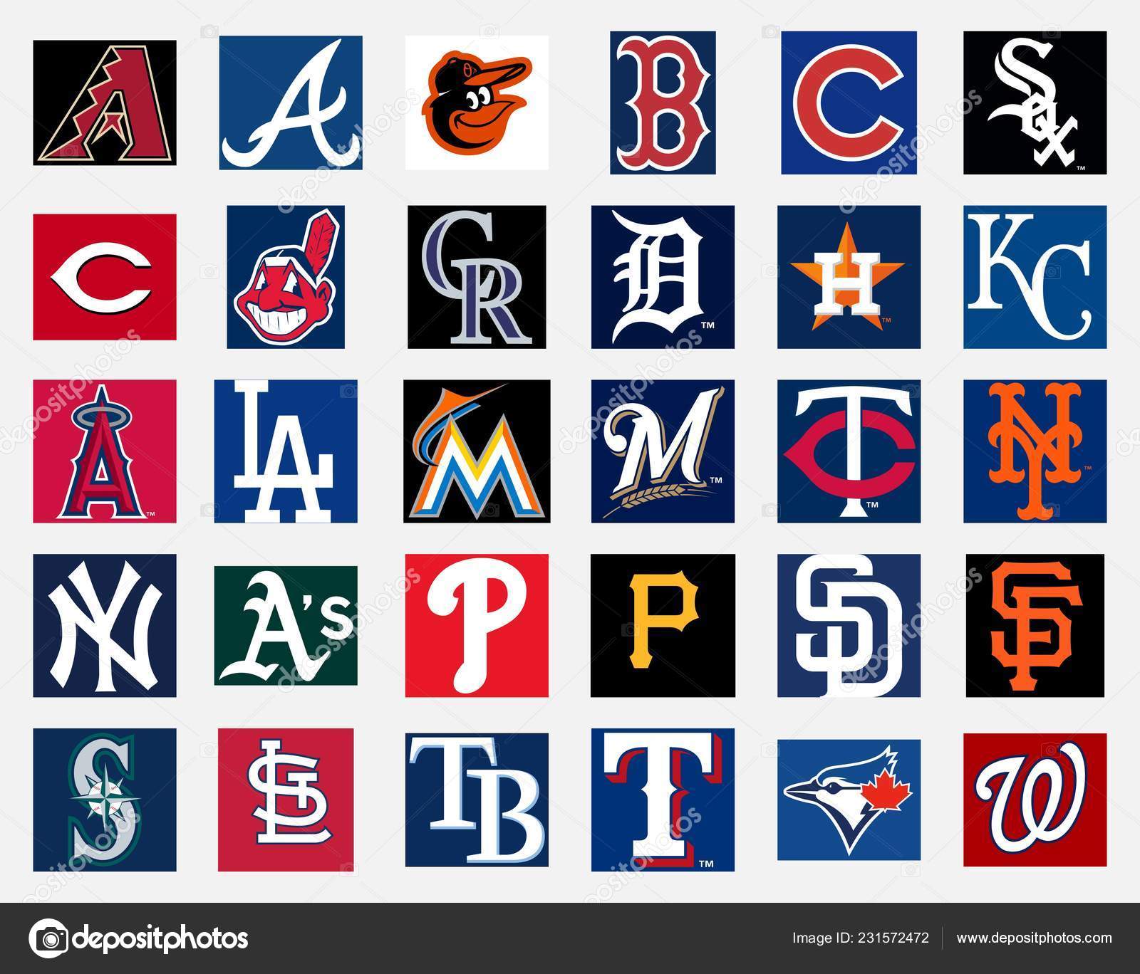 Major League Baseball Logos Editorial Stock Photo  Illustration of  baseball emblem 78778493