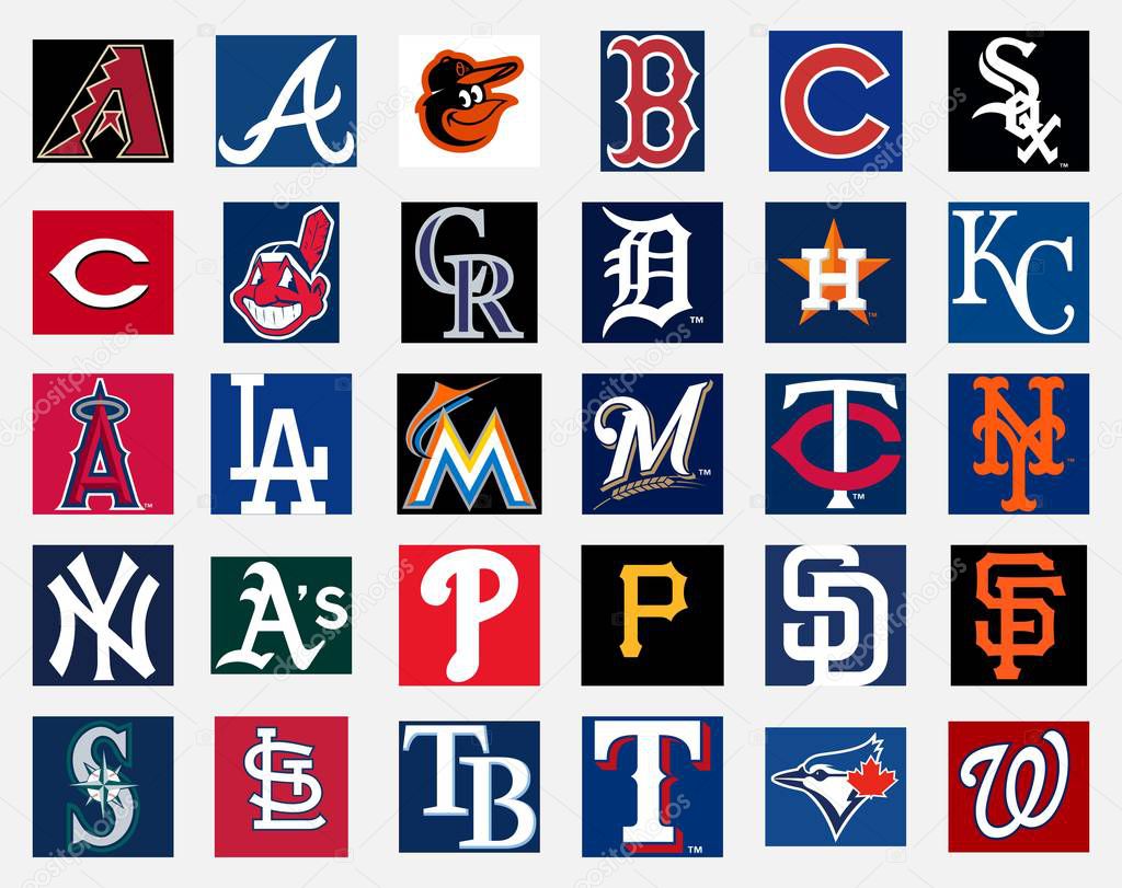 MILÁN, ITALIA 13 DE DICIEMBRE DE 2018 Colección oficial de logotipo