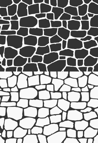 Vector texture background of a wall made of black stones