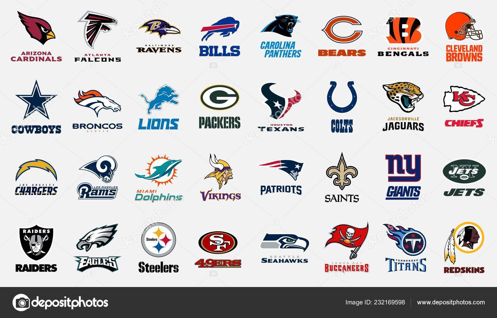 All 32 Football Teams Logos