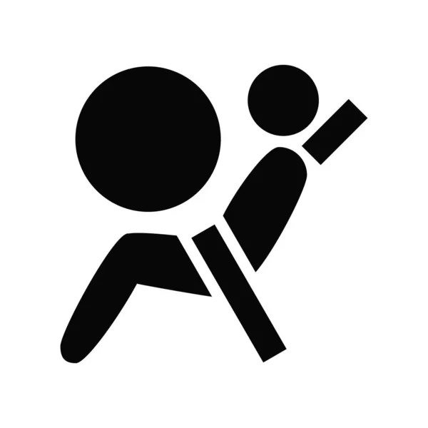Διανυσματικό Λογότυπο Υψηλής Ποιότητας Από Ένα Σύμβολο Εικονιδίου Αερόσακου Απομονώνεται — Διανυσματικό Αρχείο