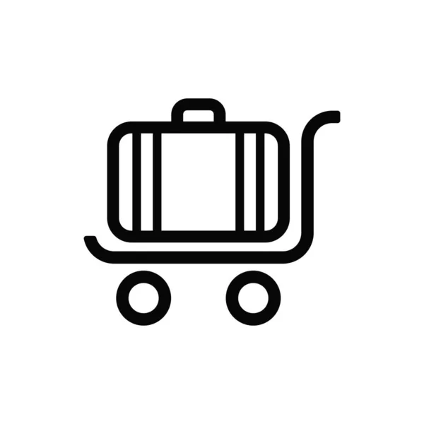Logotipo Alta Qualidade Vetor Ilustração Ícone Clássico Bagagem Viajante Carrinho —  Vetores de Stock