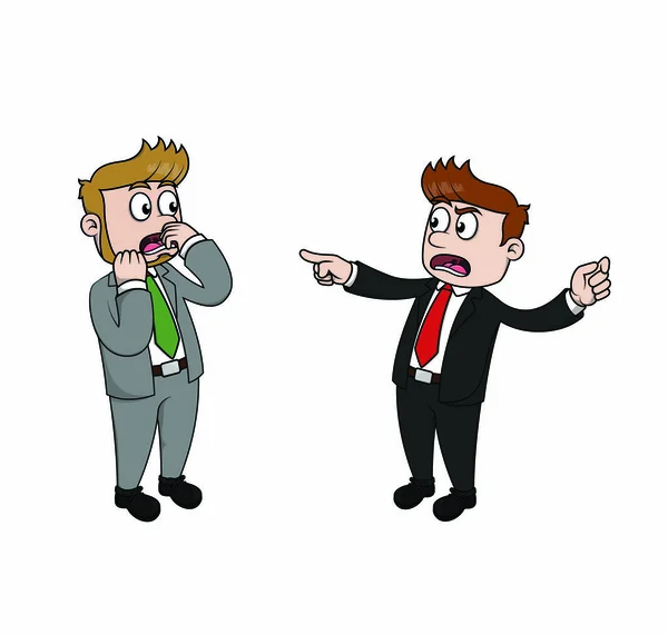 Employee Got Yelled His Boss — Stock Vector