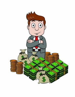 para yığını ile patron