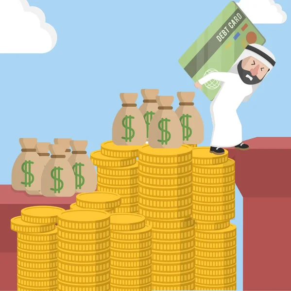 Μια Αραβική Μεταφορά Πιστωτικής Κάρτας — Διανυσματικό Αρχείο
