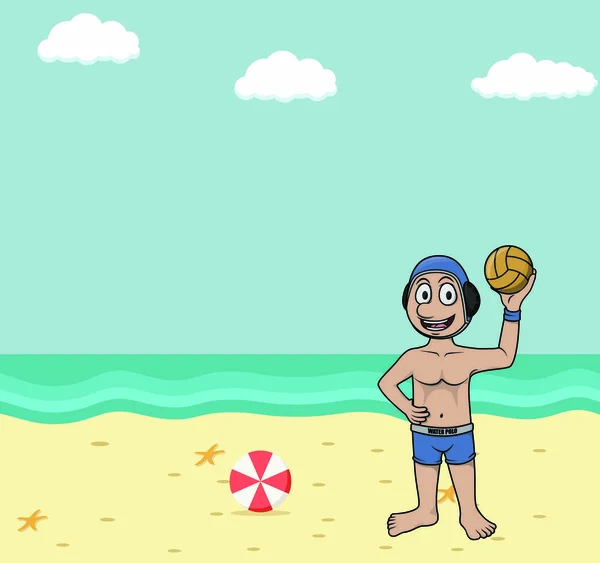 Игра Волейбол Пляже — стоковый вектор