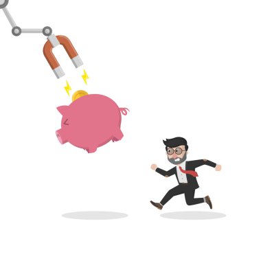 İşçi atladı ve kumbarasını kovaladı.