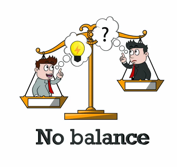 Businessman no balance vector illustration