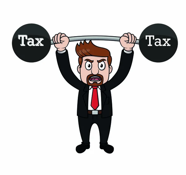 Business Lift Barbells Illustration Vectorielle Taxe — Image vectorielle