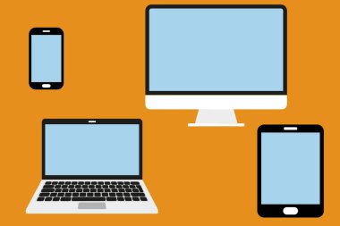 Tablet için masaüstü bilgisayara telefondan elektronik cihazlar