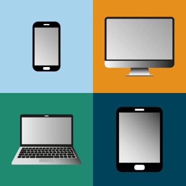Tablet için masaüstü bilgisayara telefondan elektronik cihazlar