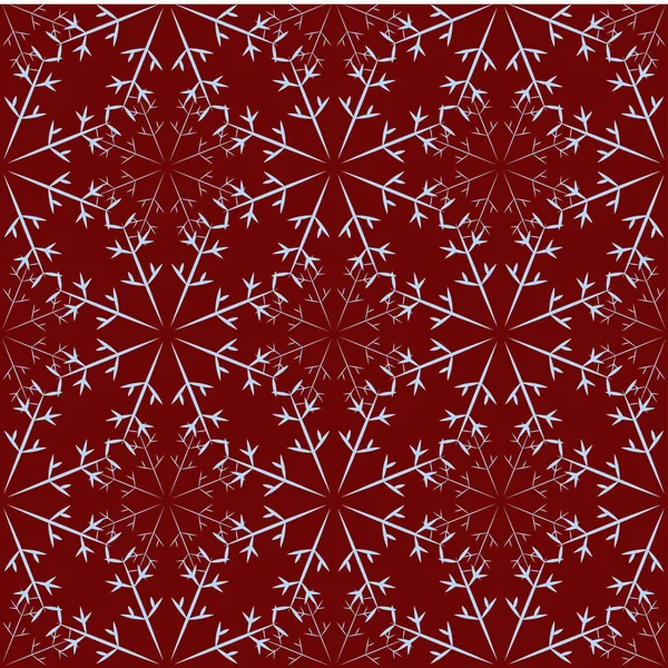 Nahtlose Schneeflocken Muster Hintergrund für Weihnachten und Neujahr — Stockvektor
