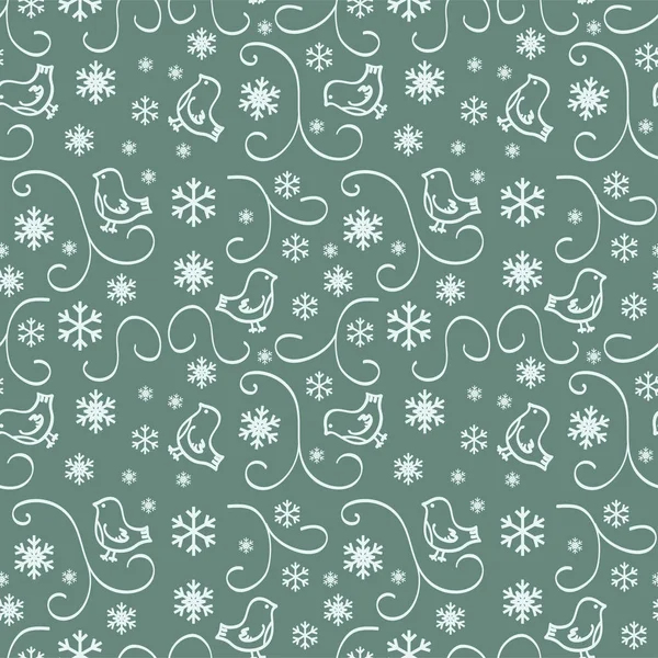 Διάνυσμα χωρίς ραφή μοτίβο με νιφάδες χιονιού. Χειμερινό υπόβαθρο. — Διανυσματικό Αρχείο