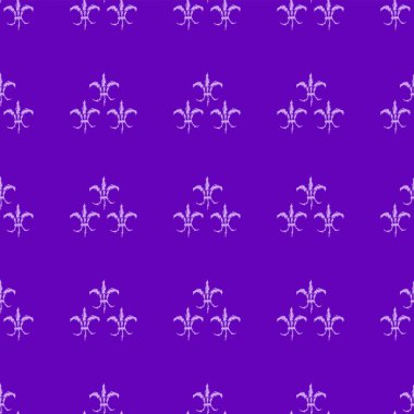 Mardi Gras Karnavalı alev almış zambağı ile seamless modeli. Vektör çizim