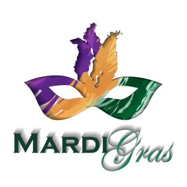 Maskeli parti maskesi. Beyaz arka plan üzerinde önden görünüm izole karnaval maskesi