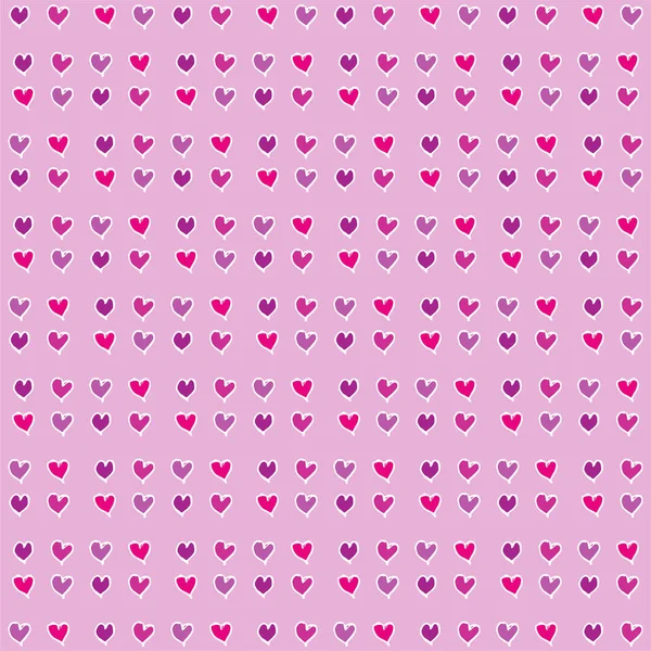 Vektor sømløse mønster med røde små hjerter – Stock-vektor