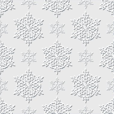 Açık Arkaplanda Kar Taneleri Olan Kusursuz Noel Şablonu