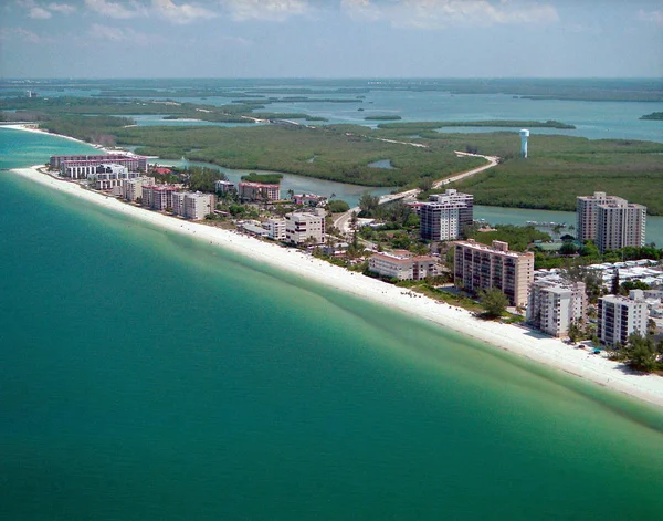 Widok Lotu Ptaka Wybrzeża Bonita Beach Florydzie — Zdjęcie stockowe