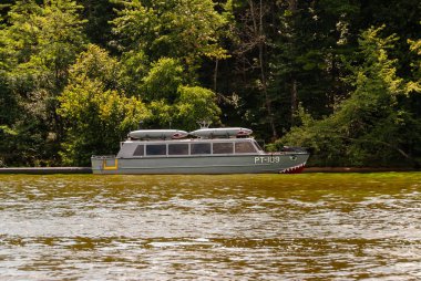 Güzel üst Wisconsin Dells kayalıklarla ve kanyonlar