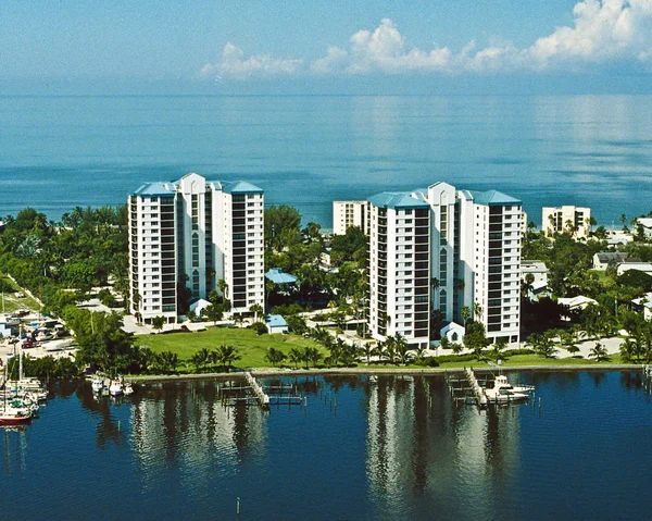 Aerial, Fort Myers Praia, Oceano — Fotografia de Stock