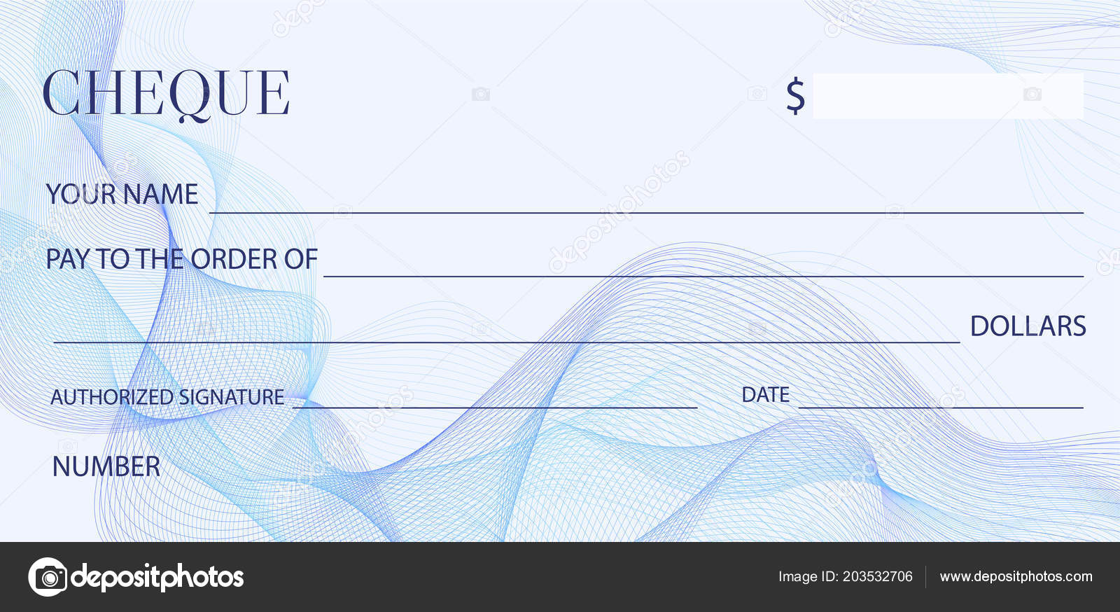 Cheque Check Template Chequebook Template Blank Bank Cheque Within Editable Blank Check Template