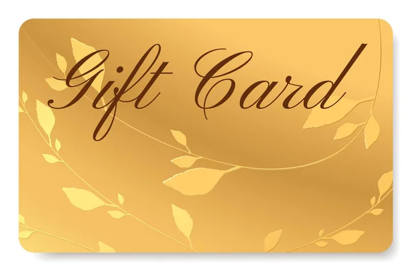 Gift Card Gift Card Discount Cupom Presente Com Padrão Ouro — Vetor de Stock