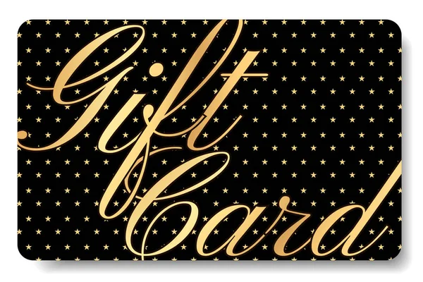 Gift Card Gift Card Discount Gift Coupon Con Motivo Gold — Vettoriale Stock